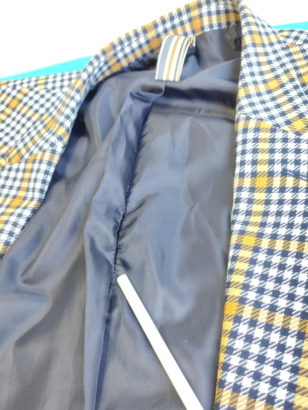Zara Man Lined Blazer Jacket Two Front Buttons Multicolor Men's Size 42